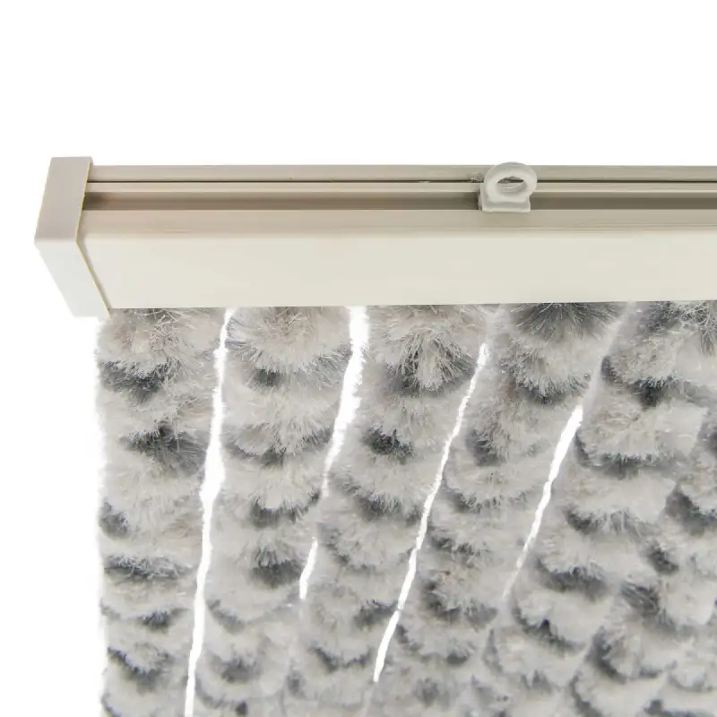 Rideau chenille gris clair et anthracite WERKA PRO