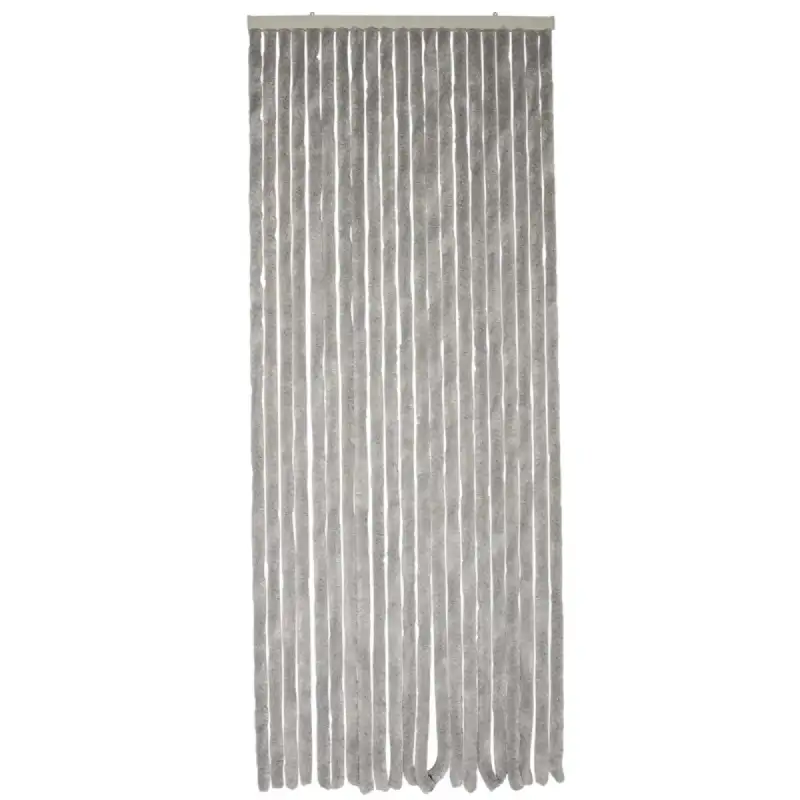 Rideau chenille gris clair uni WERKA PRO