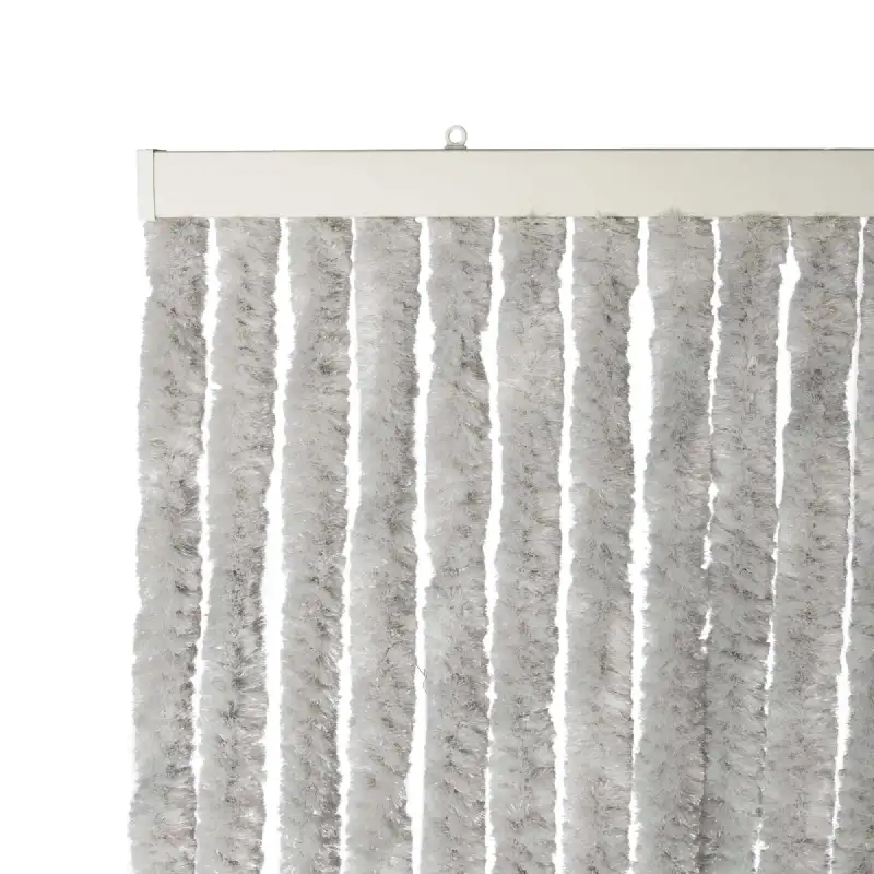 Rideau chenille gris clair uni WERKA PRO
