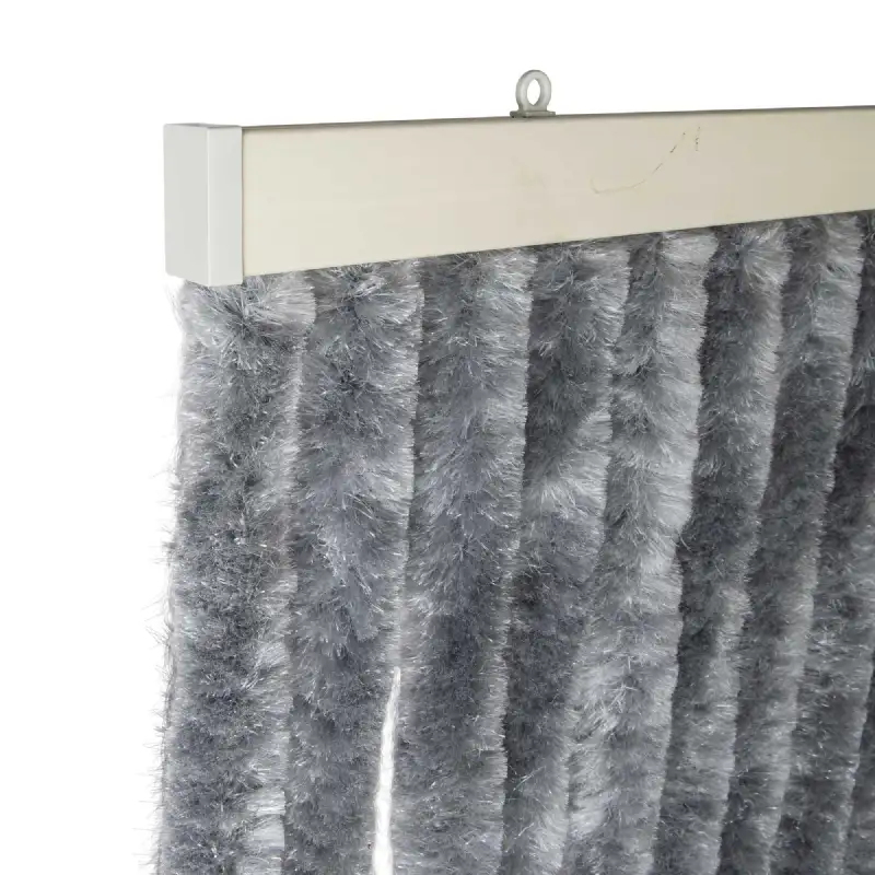Rideau chenille gris foncé uni WERKA PRO