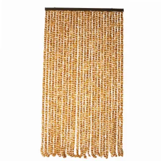 Rideau chenille marron et blanc WERKA PRO