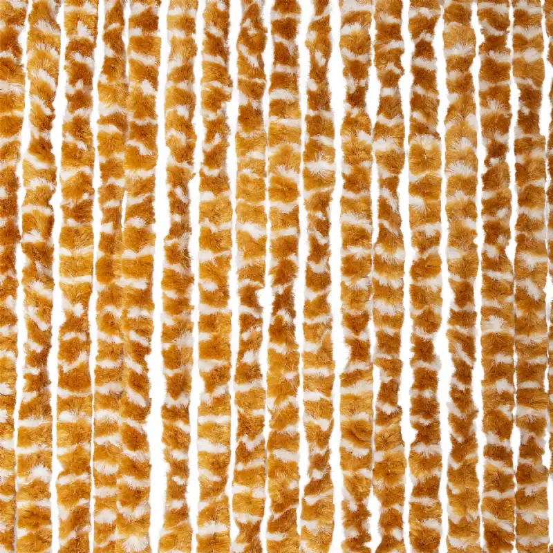 Rideau chenille marron et blanc WERKA PRO