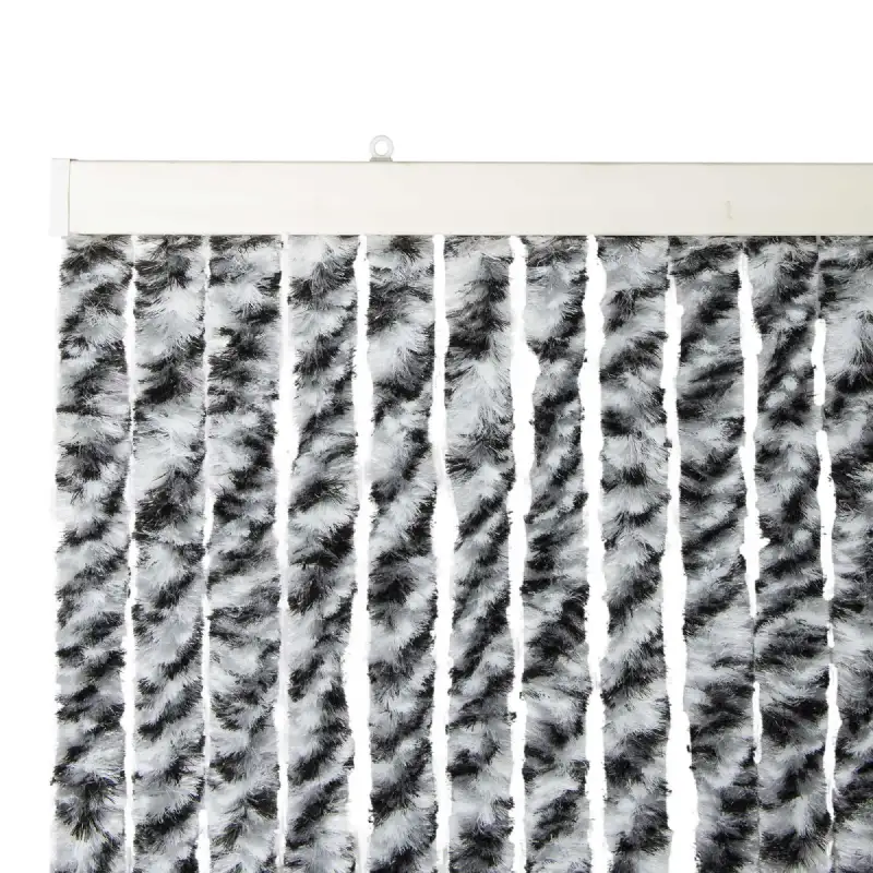 Rideau chenille Noir Gris Blanc WERKA PRO
