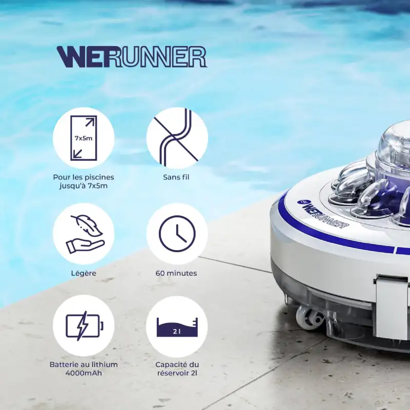 Robot nettoyeur de piscine - WET RUNNER