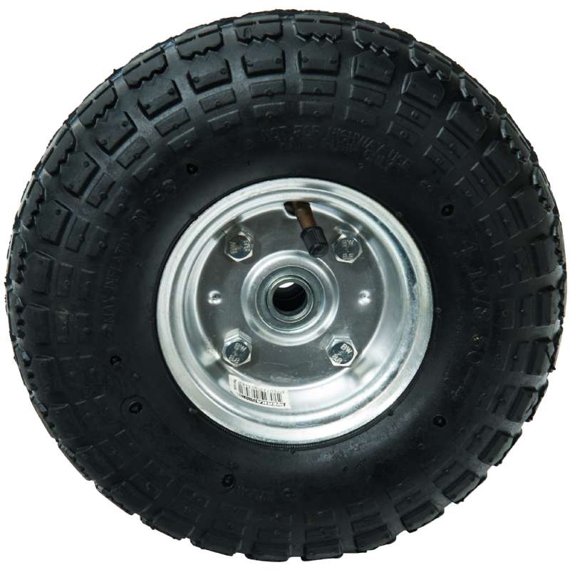 Roue gonflable axe déporté pour diable
