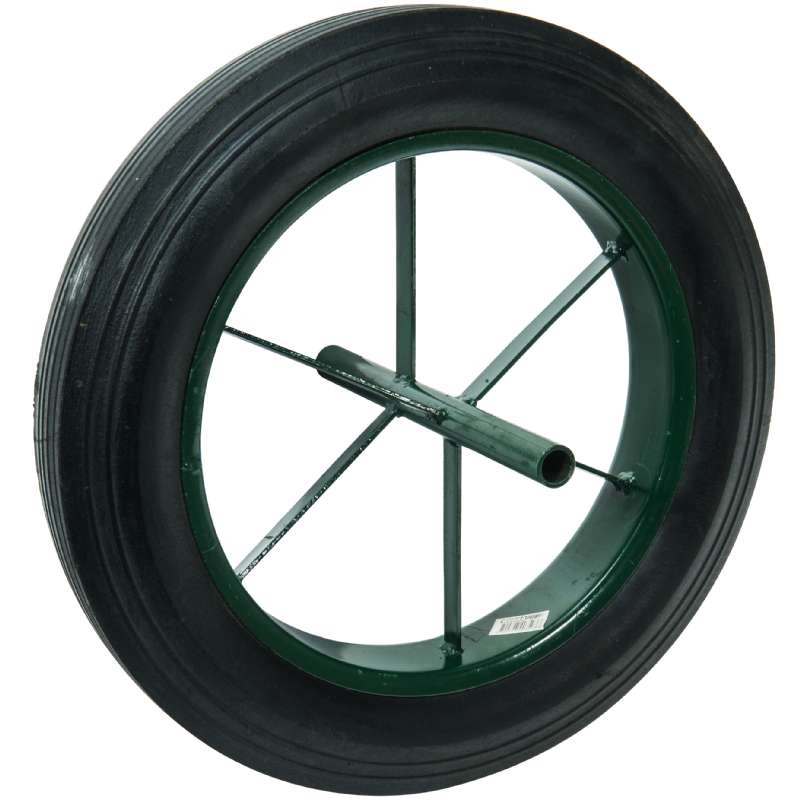 Roue increvable 15'' (385x66) Pneu dur et axe 20mm WERKA PRO - Provence  Outillage