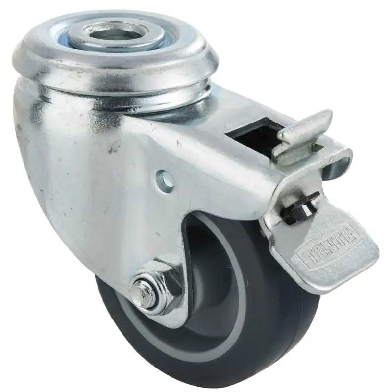 Roulette 5cm à oeillet alésage 11mm avec frein