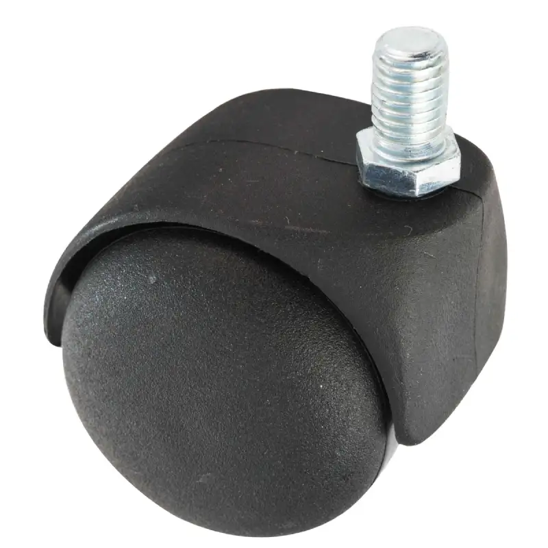 Roulette double 5cm avec axe fileté