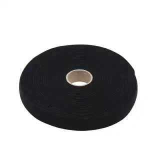 Ruban élastique molletonné noir 25 mm x 10 m WERKA PRO
