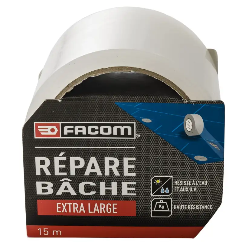 Ruban adhésif répare bâche 15m x 75mm Facom