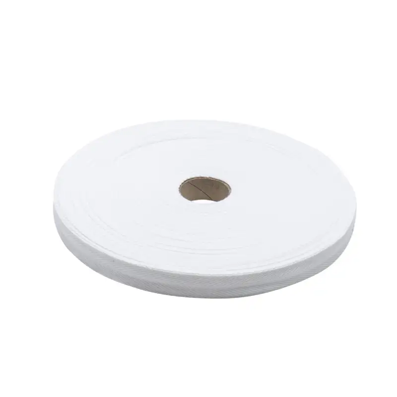 Ruban Sergé en V Blanc 100% Coton Biologique WERKA PRO