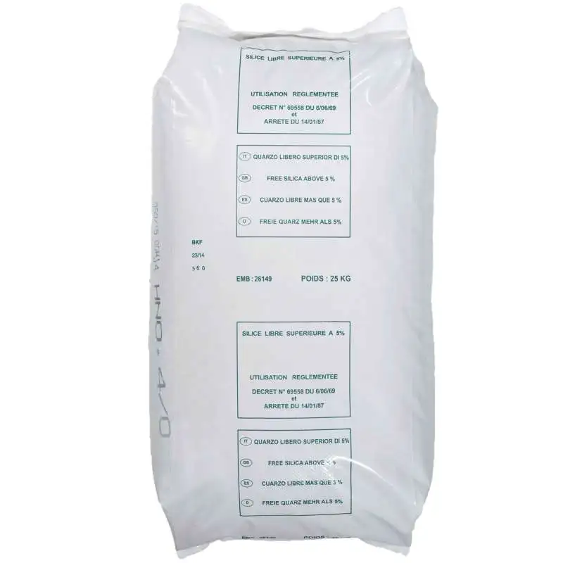 Sable pour filtration 0.4-0.8 mm 25kg
