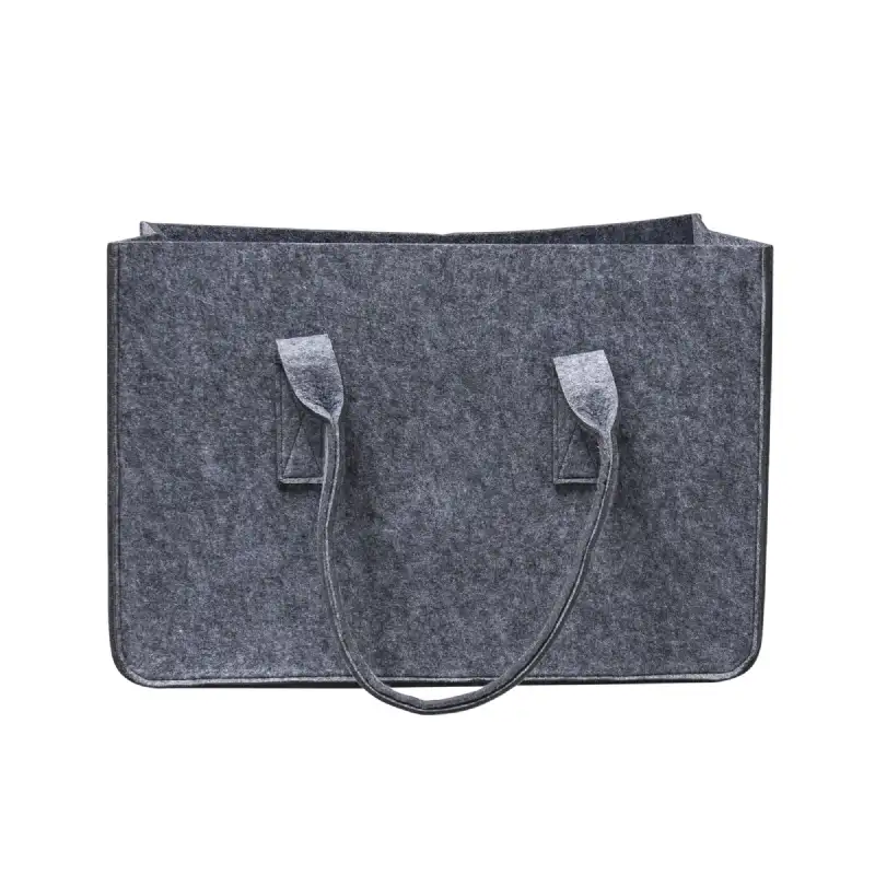 Sac à bûches en feutre gris WERKA PRO (50x27x34cm)