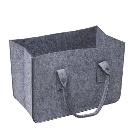 Sac à bûches en feutre gris WERKA PRO (50x27x34cm)