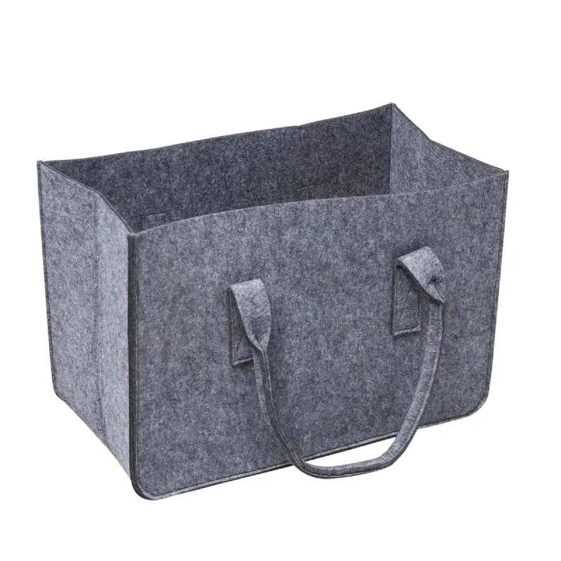 Sac à bûches en feutre gris WERKA PRO (50x27x34cm)