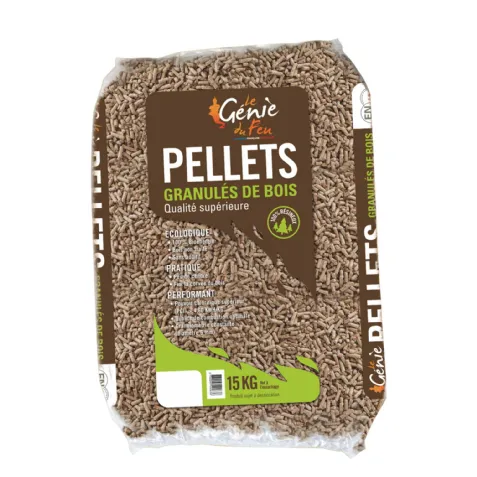 Granulés de Bois Sac de 15 kg - Le Génie du Feu 