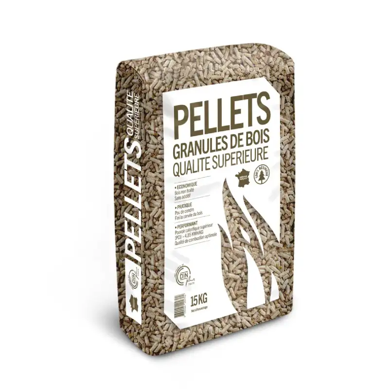 Sac pellet granule pour poêle 15kg - Le Génie du Feu