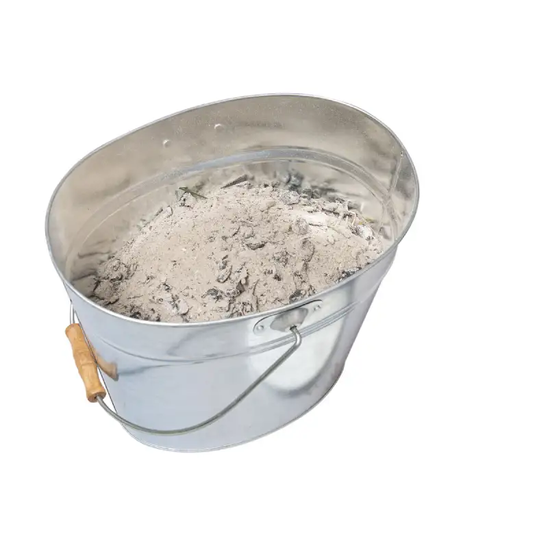 Seau à cendre métal galvanisé WERKA PRO avec couvercle et poignée