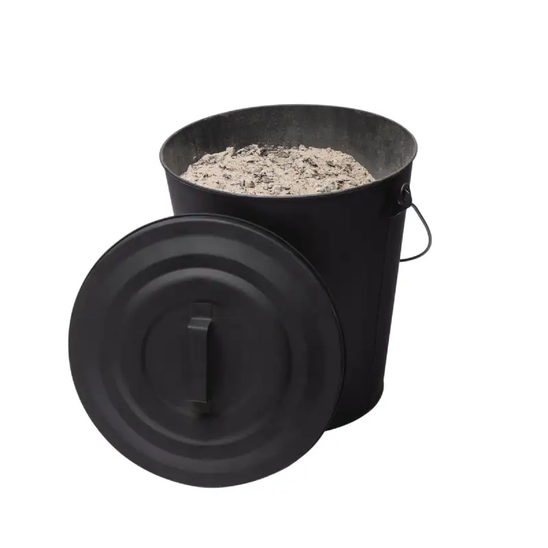 Seau à cendre en métal avec couvercle WERKA PRO