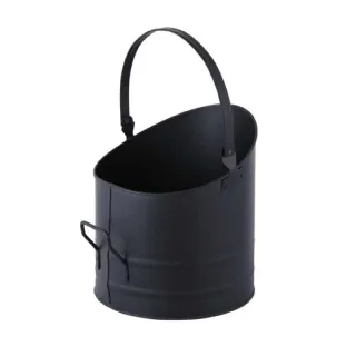 Seau à cendre noir avec couvercle 25 cm x 28,5 cm WERKA PRO 16 litres