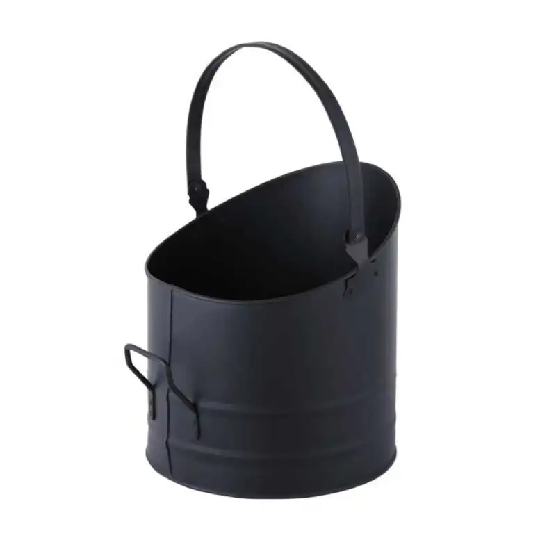 Seau à cendre noir avec couvercle 25 cm x 28,5 cm WERKA PRO 16 litres