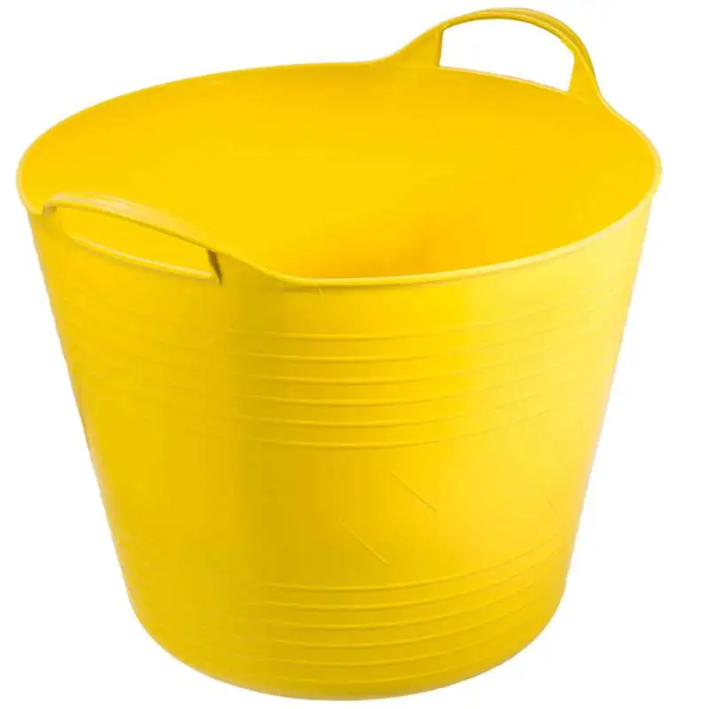 Seau souple 27l avec poignée jaune