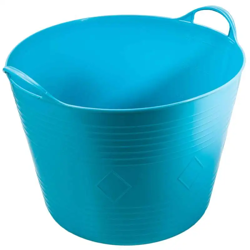 Seau souple 43L bleu azur avec poignées