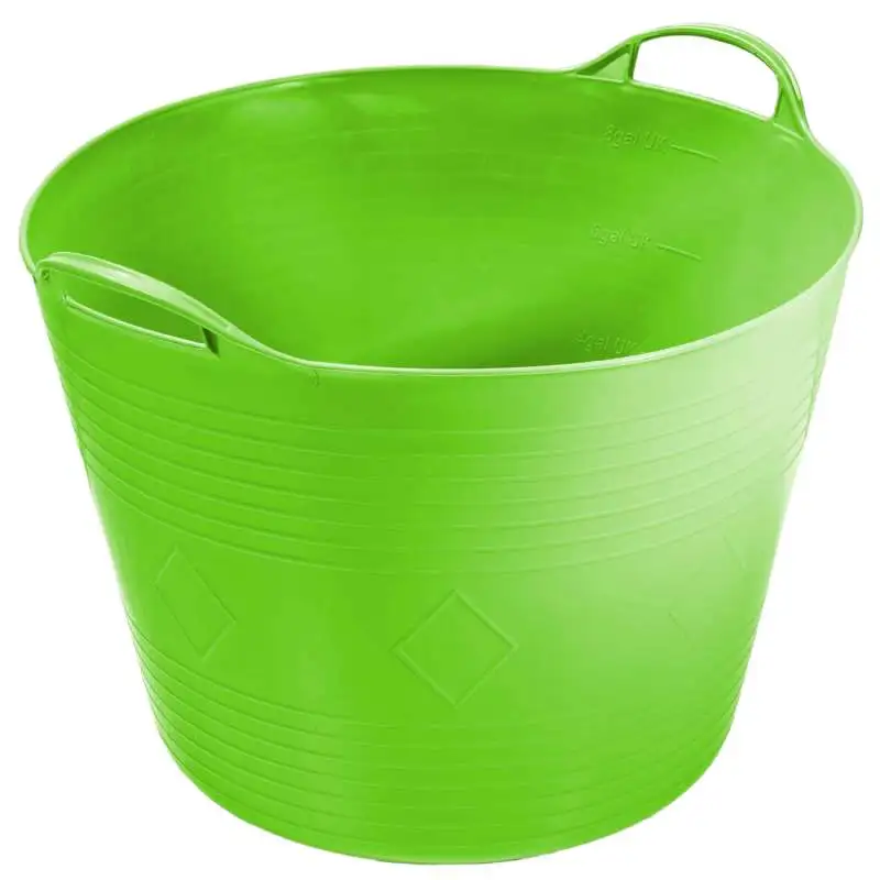 Seau souple 43L vert avec poignées