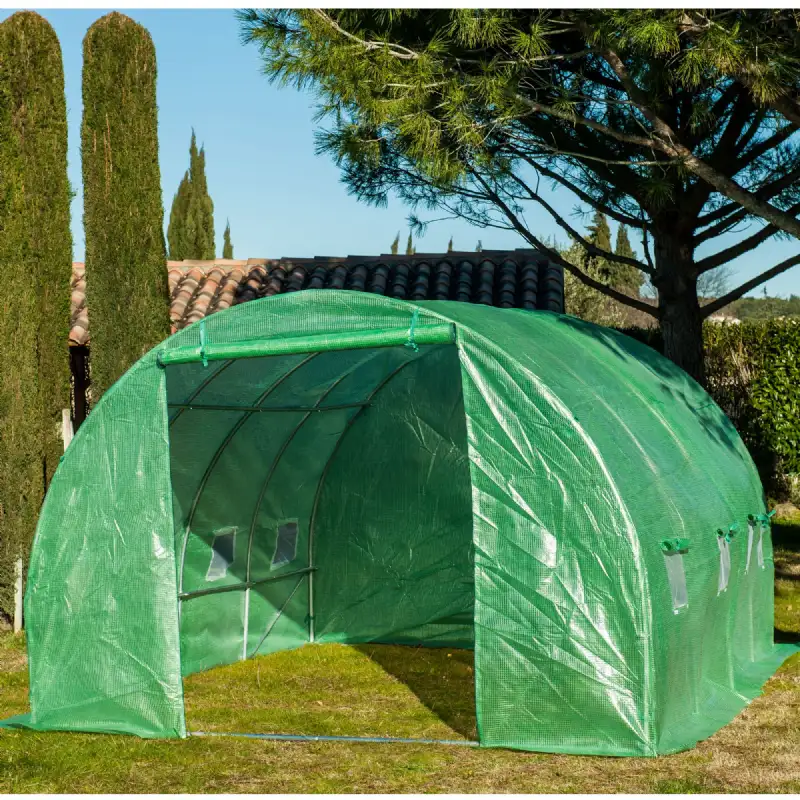 Serre de jardin 8 fenêtres, 12m² (4x3x2m)