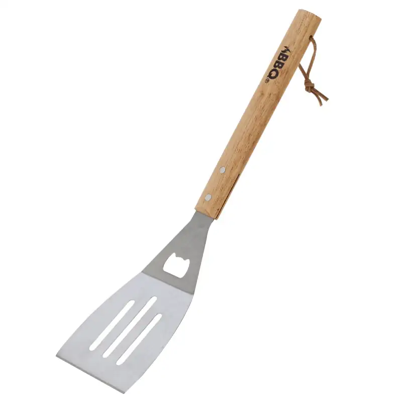Spatule de barbecue en acier inoxydable avec manche en bois 41 cm - BBQ