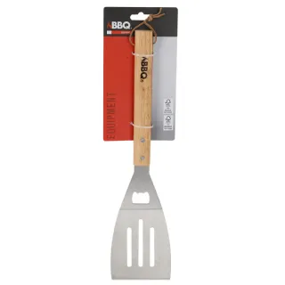 Spatule de barbecue en acier inoxydable avec manche en bois 41 cm - BBQ