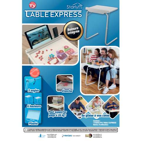 Table express réglable 2 pieds Starlyf