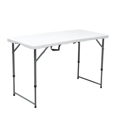 Table pliante rectangulaire WERKA PRO à pieds réglables (120x60x74cm)