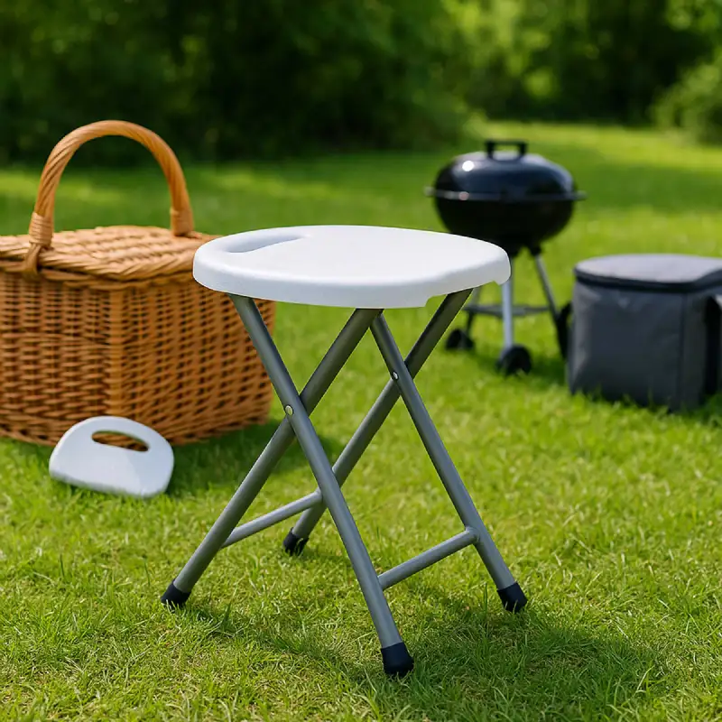 Tabouret pliant gris clair WERKA PRO