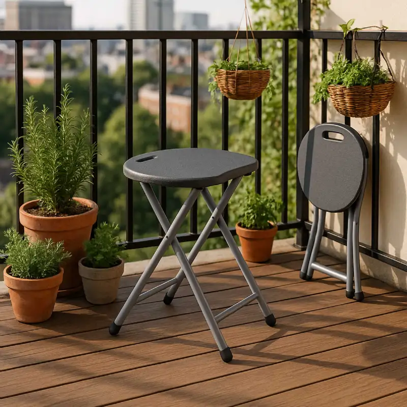 Tabouret Pliant gris H46 cm WERKA PRO 