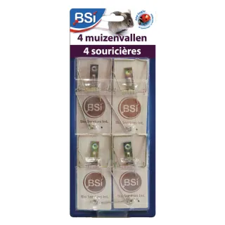 Souricières 4 pièces en bois BSI