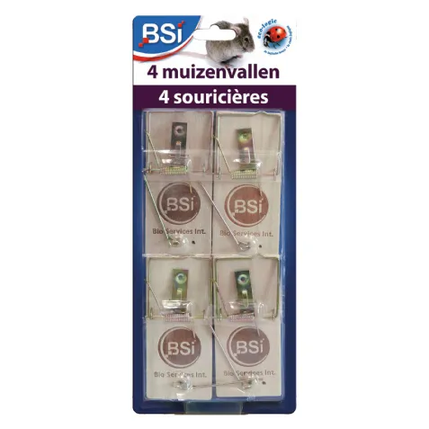 Souricières 4 pièces en bois BSI