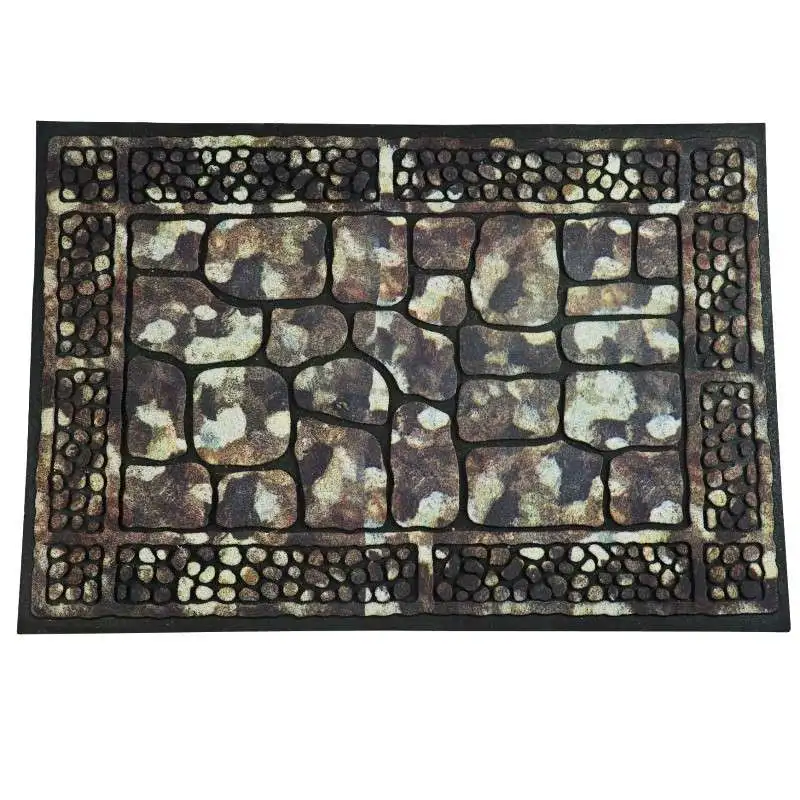 Tapis caoutchouc imitation pierre