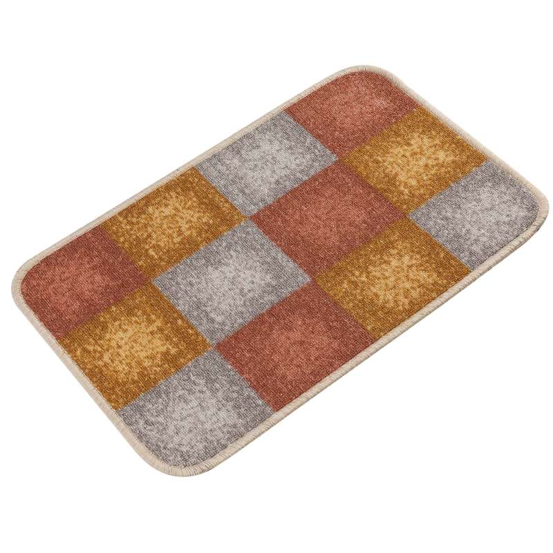 Tapis à damier orange