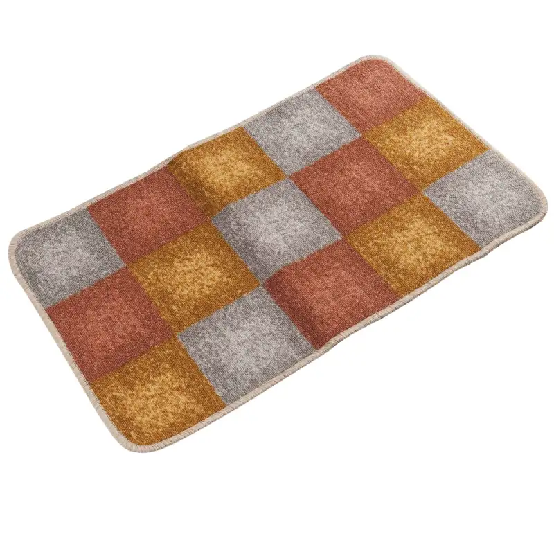 Tapis à damier orange