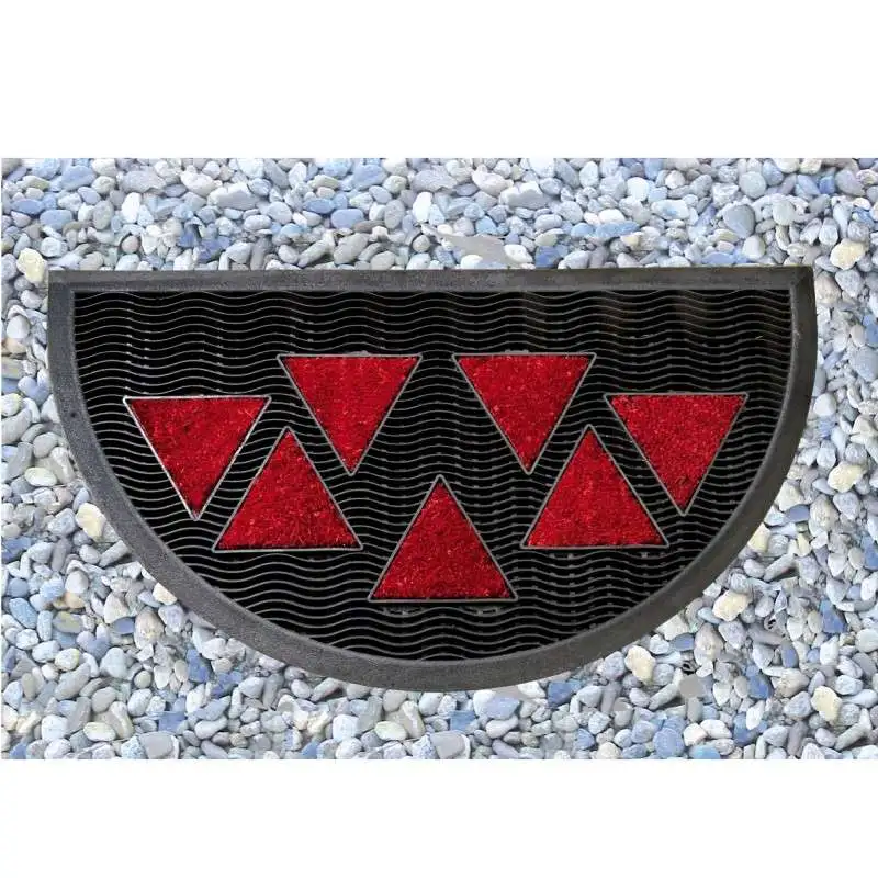Tapis demi-lune en pvc et coco