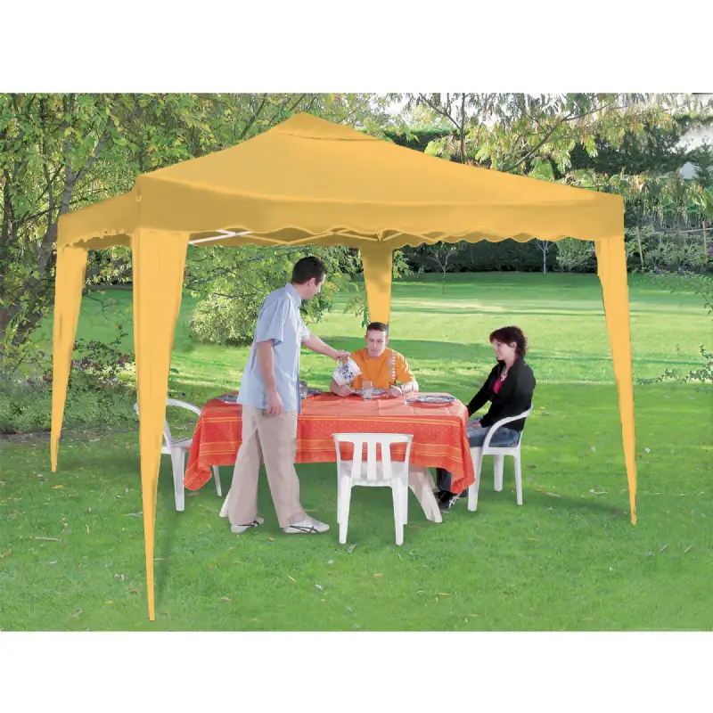Tente pliable couleur jaune paille