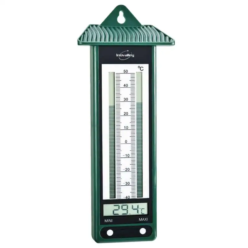 Thermomètre électronique mini maxi vert