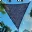 Toile d'ombrage en fibre de coco triangulaire WERKA PRO