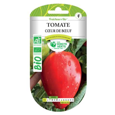 Graines tomate cœur de bœuf BIO Les Doigts Verts - Les doigts verts - 6,49€ Graines tomate cœur de bœuf BIO Les Doigts Verts