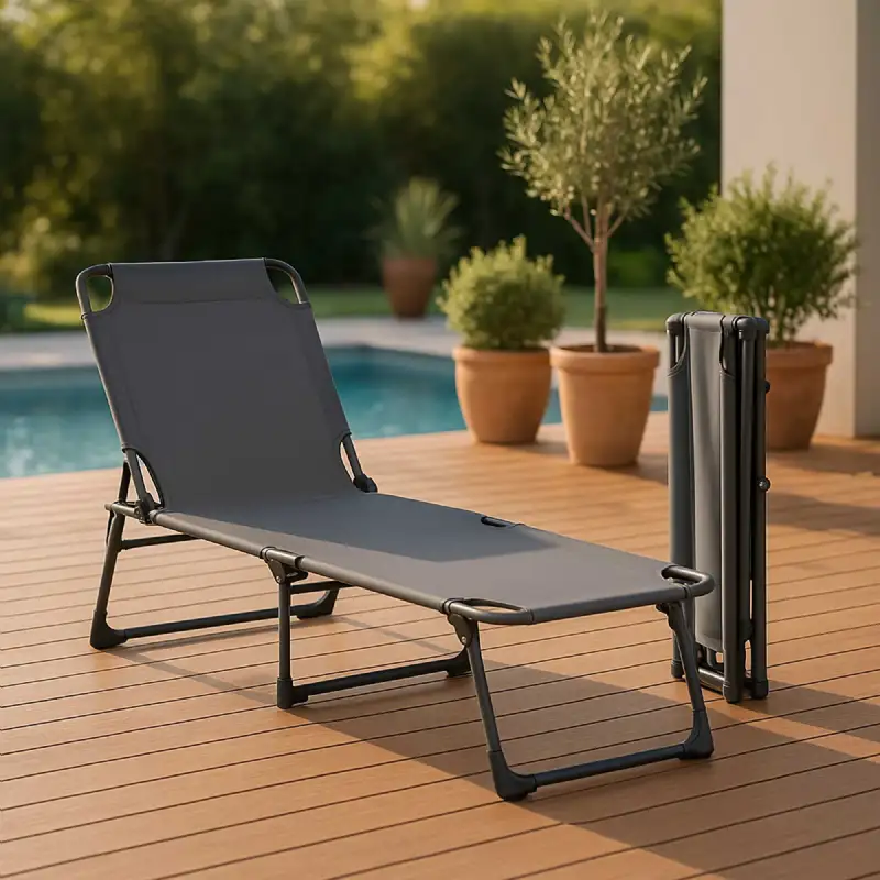 Lit Transat Pliant 190 x 75 x 30 cm - WERKA PRO