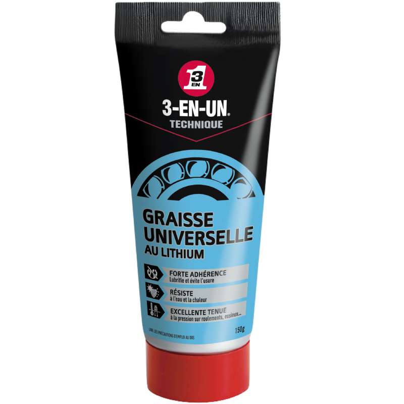 Tube de graisse universelle lithium 3 en 1