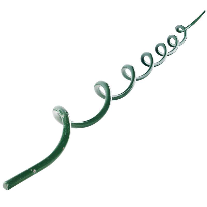 Lot 5 tuteurs spirales en acier vert (1,8m) Werkapro