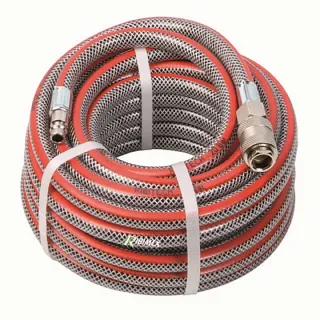 Tuyau air comprimé gris avec raccords automatiques Ribitech (10m)