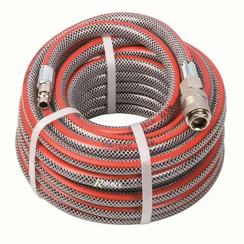 Tuyau air comprimé gris avec raccords automatiques Ribitech (10m)